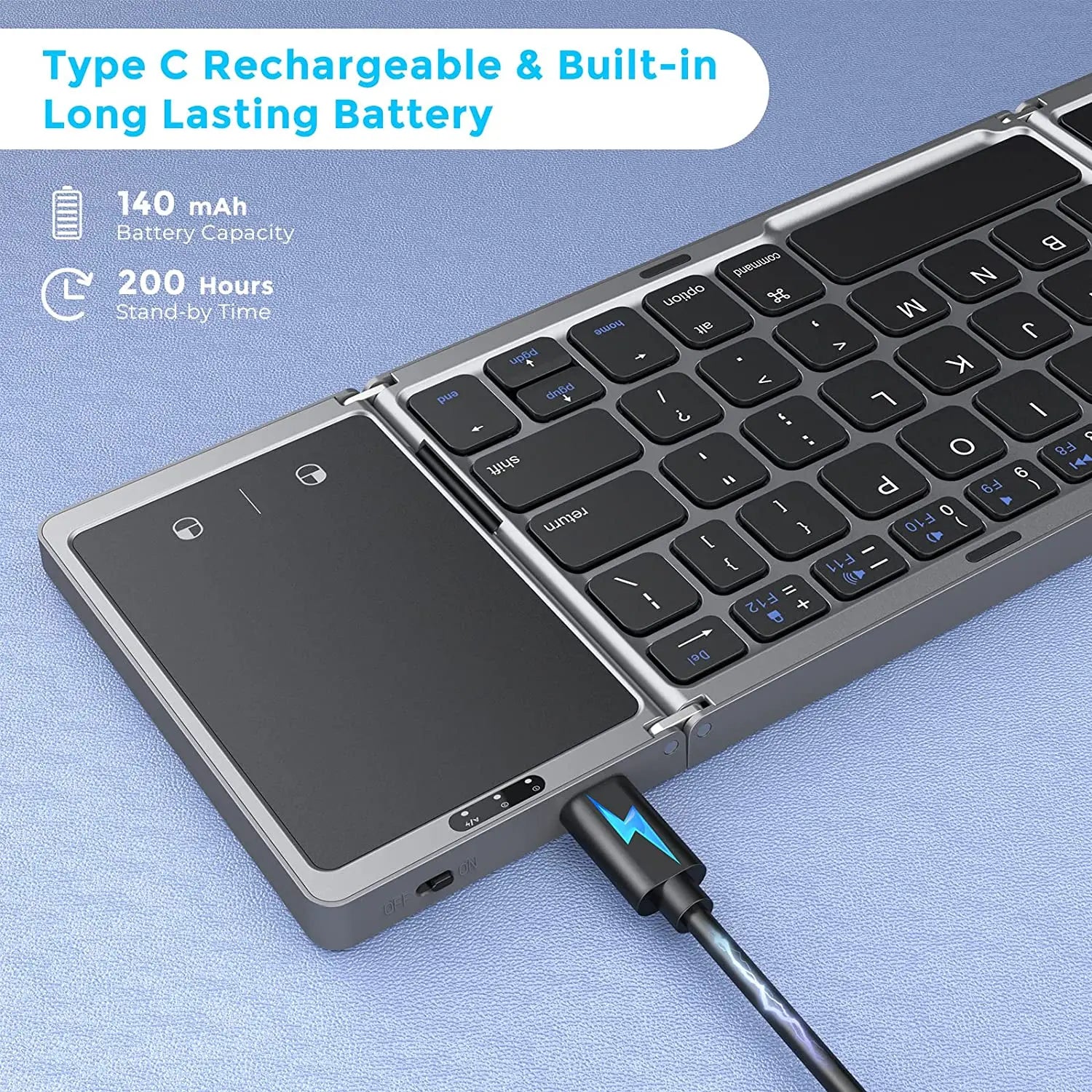 Folding Bluetooth Travel Keyboard